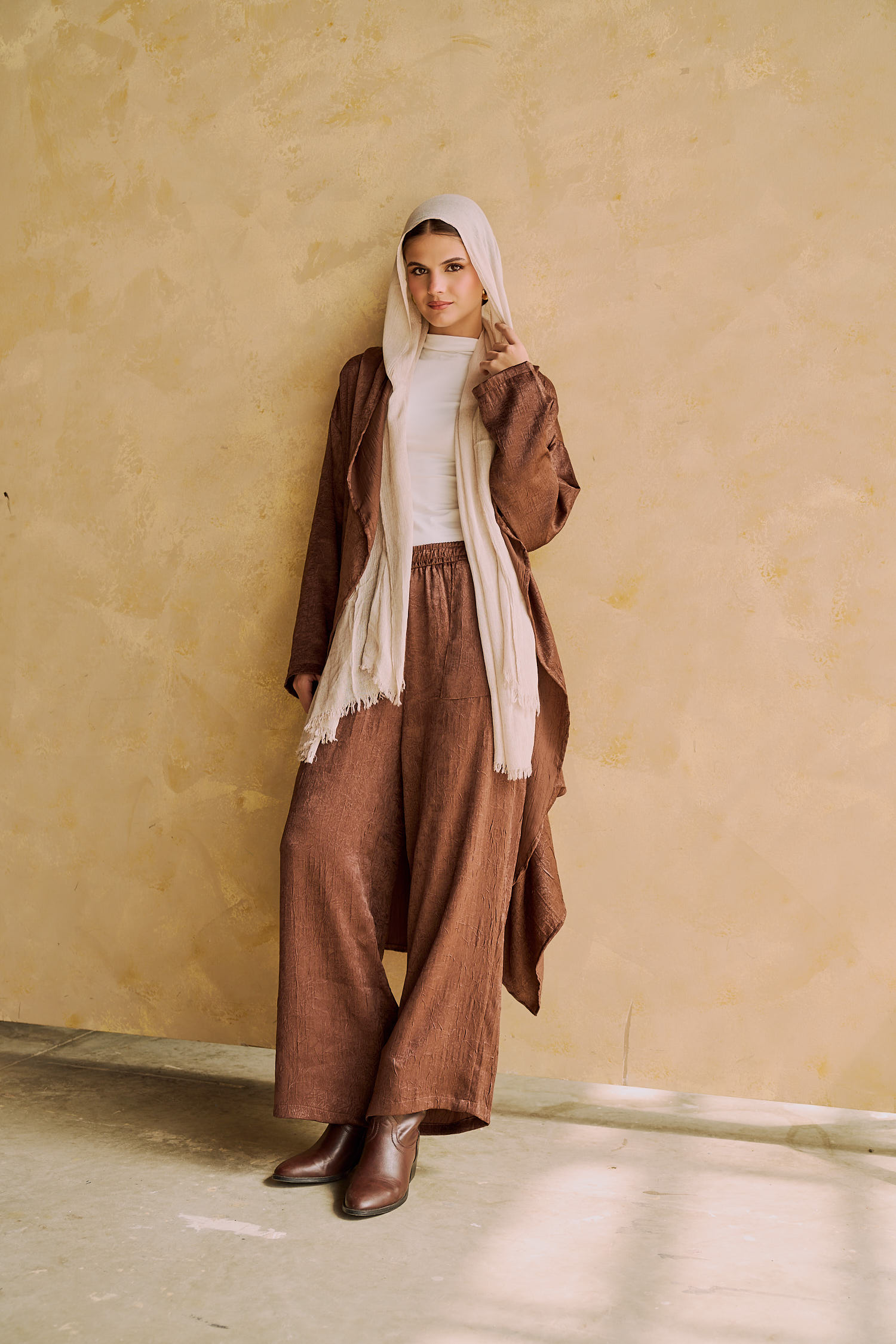 BTS09174 crepe pants with 2 flap pockets - Image 1