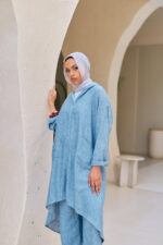 Hooded Zip Longline Coat - Image 2