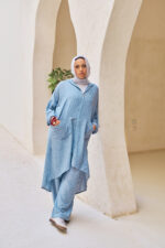 Hooded Zip Longline Coat - Image 4